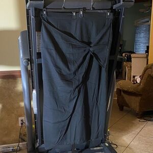 SHEIN Elegant Black Pencil Skirt with Knot Detail